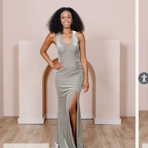 WORN ONCE: revelry Asher velvet dress turned maternity